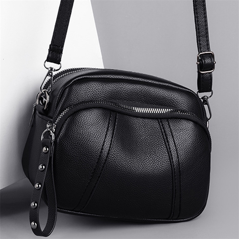 Solid Color Fashionable Rivet Zipper Womens Mobile Phone Bag Simple Soft Leather Shoulder Crossbody Small Square y240823
