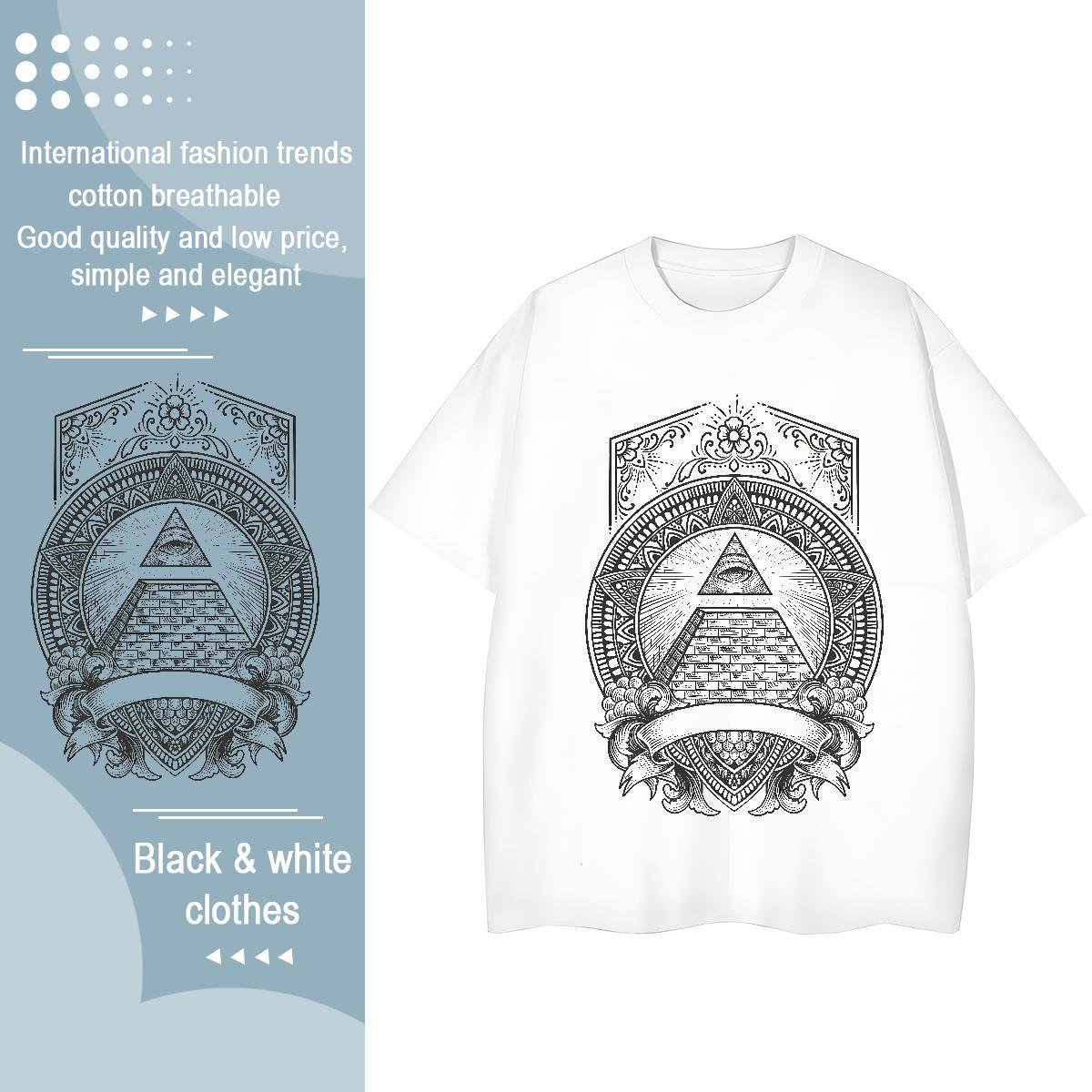 Unisex T Shirt For Man 230g Cotton eye of the devil Casual Daily Wear Anime O-Neck Short Sleeve Men Tees Fashion Casual Tees Shirts