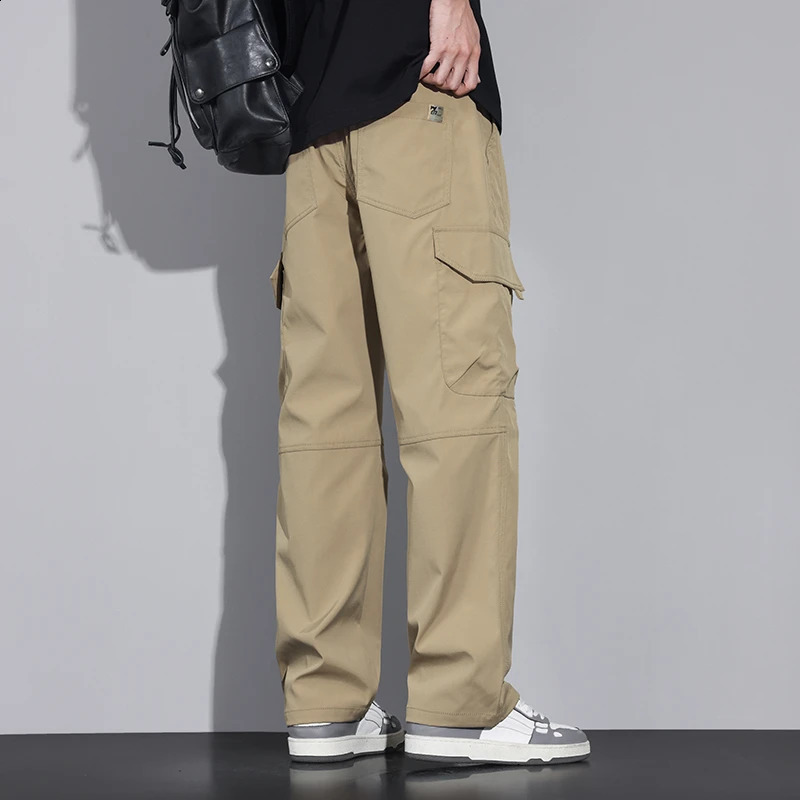 Work pants mens summer loose straight leg American sports youth casual 240823