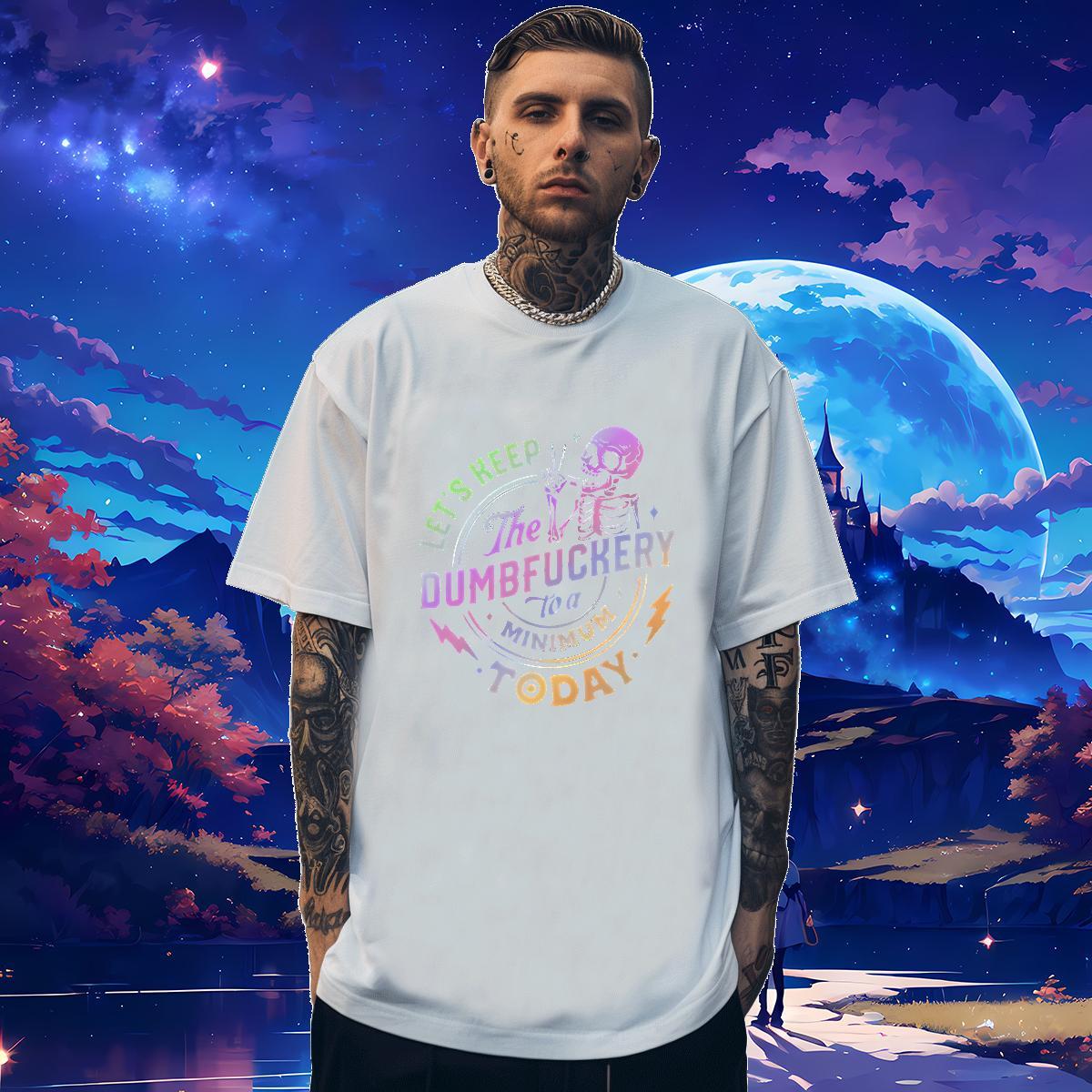 Cool Design T Shirt For Man 230g Cotton skull Beach DIY Round Neck Short Sleeve Couples T Shirts New Designer Tee Shirt