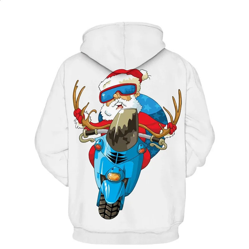 Christmas Mens Hoodie 3D print casual Christmas Tree Old Man Hoodie Men Harajuku Streetwear Oversized Sweatshirt Men 240823
