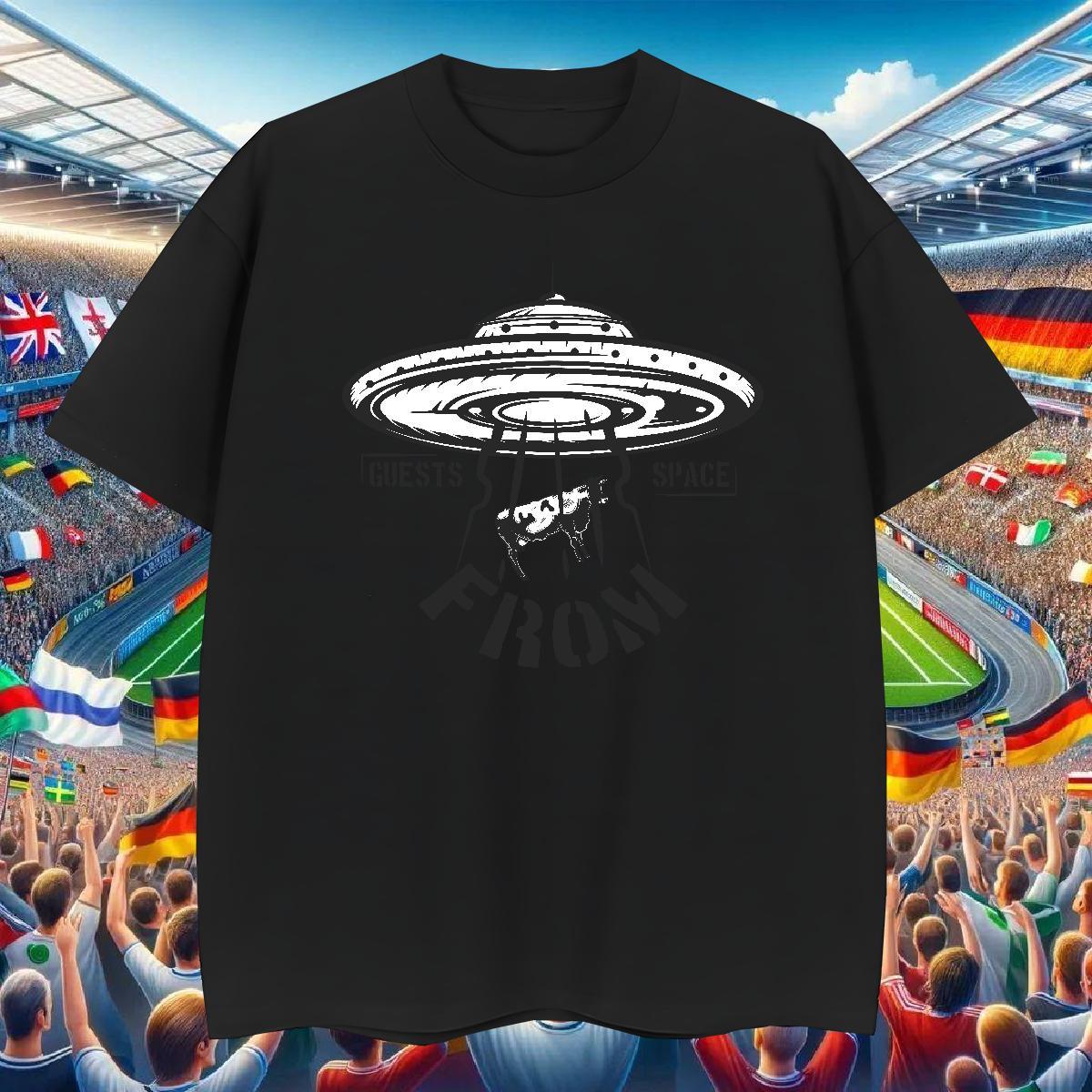 Brand T shirt 230g Cotton UFO Street Oversized 3XL 4XL Breathable Crew Neck Men Tees DIY Tee Shirt