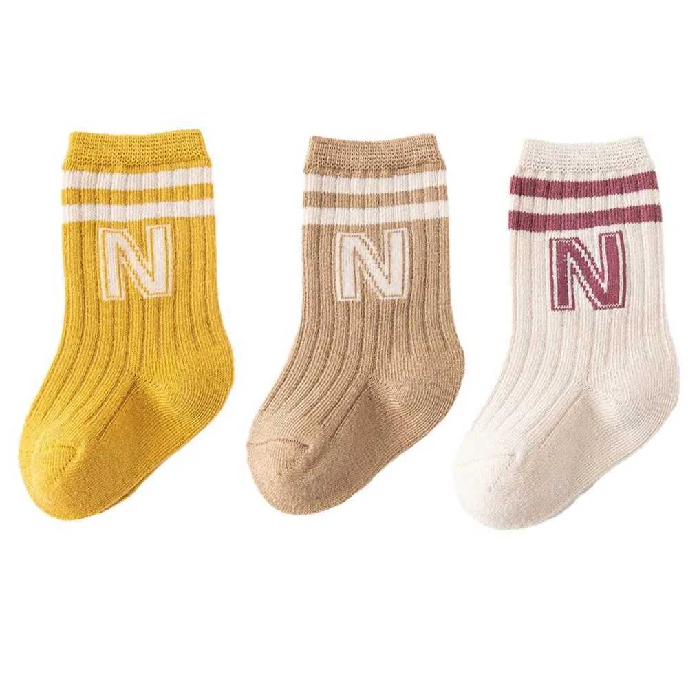 3pairs/lot 0-5Y Infant Baby Knee-Sock Babies Socks For Boy Cotton Letter Cute Newborn Boy Crew Sock Baby Boy Clothes Accessories CL240824