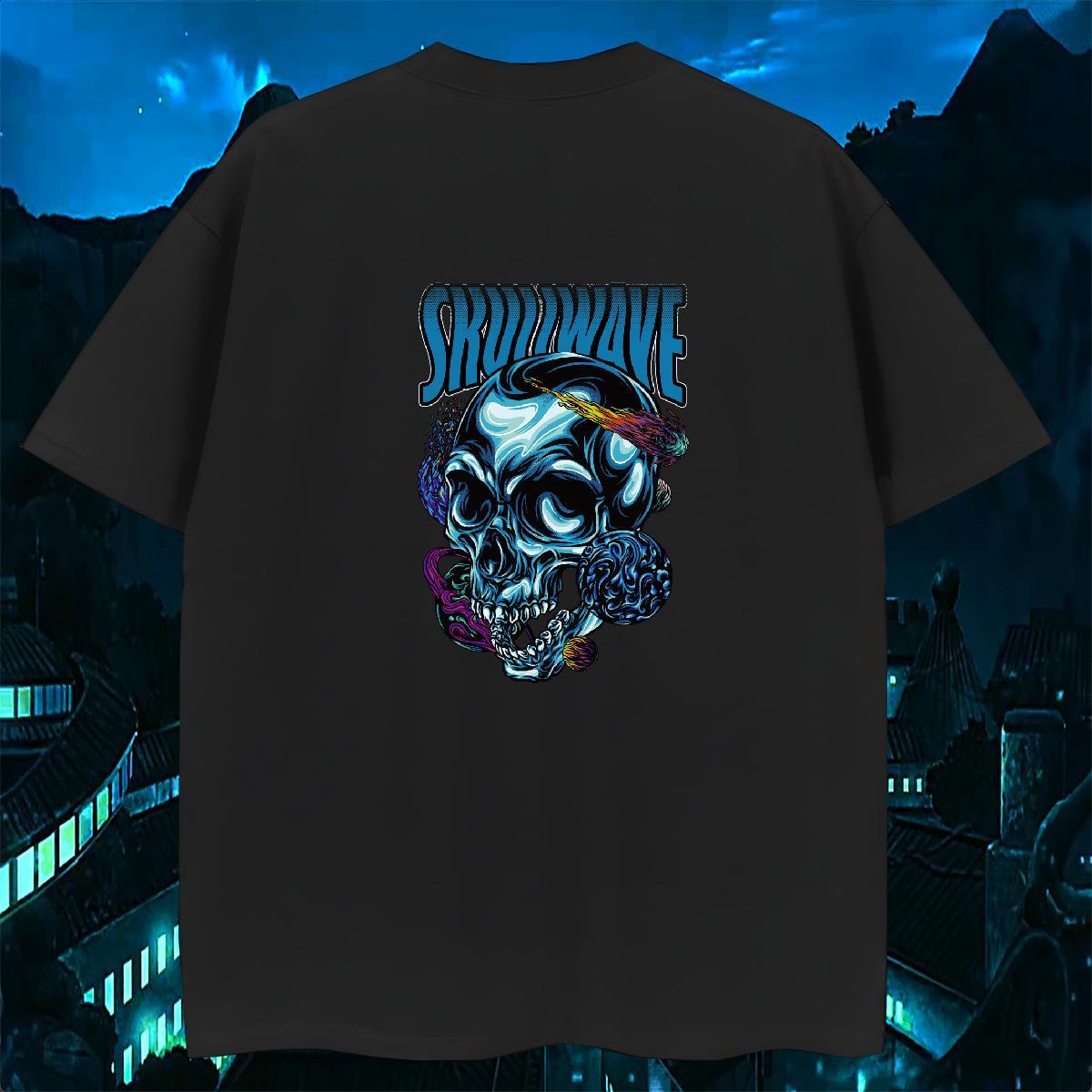 Designer T-Shirts for Men 230g Pure Cotton skull Daily Outfit Custom Print Plus Size O Neck Short Sleeves Mens Tshirts Fashion Clothings