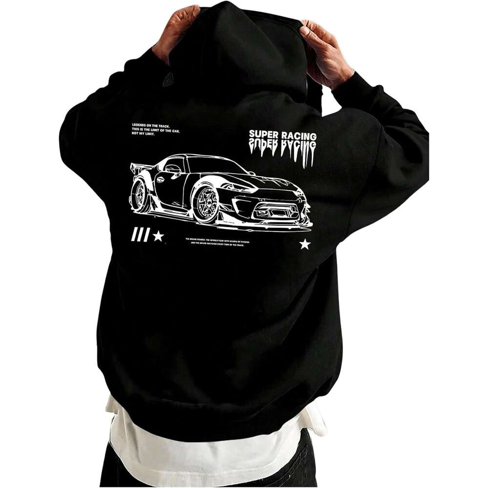 Hoodie for Mens Womens Car Graphic Pullover Hoodie Causal Long Sleeve Hooded Sweatshirts Graphic Hoodies sweatshirt Pullover Long Sleeve Free shipping