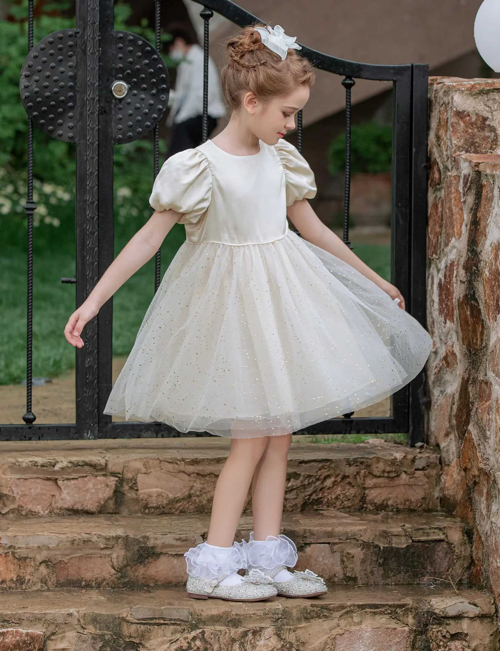 Children frilly socks lace socks female children socks white princess socks dance socks fluffy children / children / large CL240824