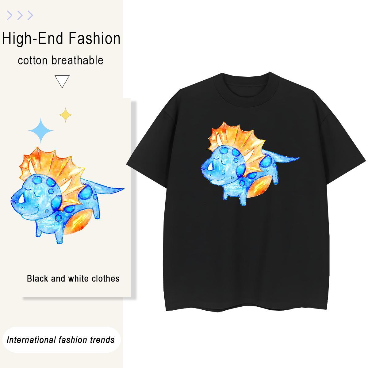 2024 Men Tees dog Outdoor 100% Cotton 230g Tshirts Short Sleeve Soft Loose T-Shirts for Men Customized