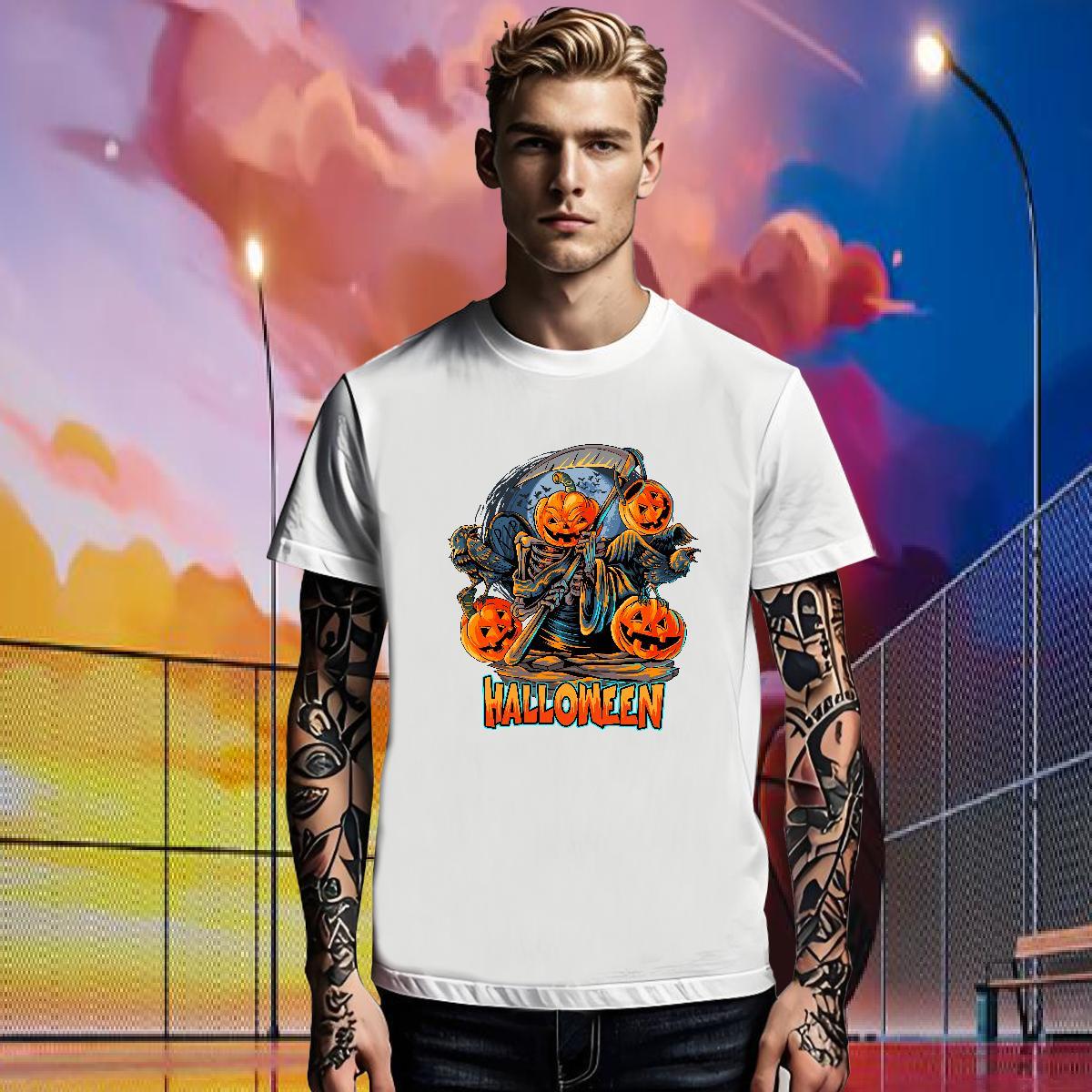 Wholesale Men Tops Tees pumpkin Street wear Hip Hop 230g 100% Cotton Tee Shirt Breathable Soft Free Shipping T Shirts Men Custom Printed
