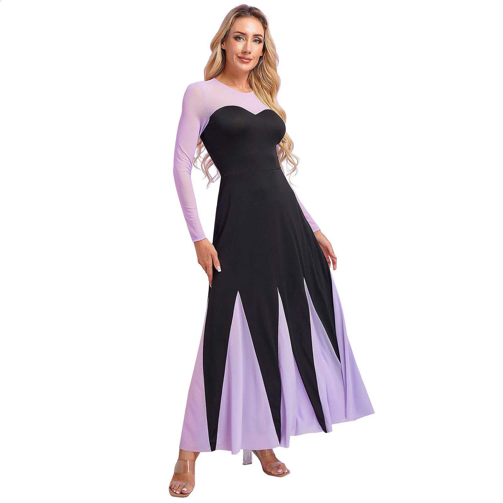 Womens Halloween mermaid Ursula cosplay costume long sleeved ALine Maxi dress theme party makeup octopus 240823