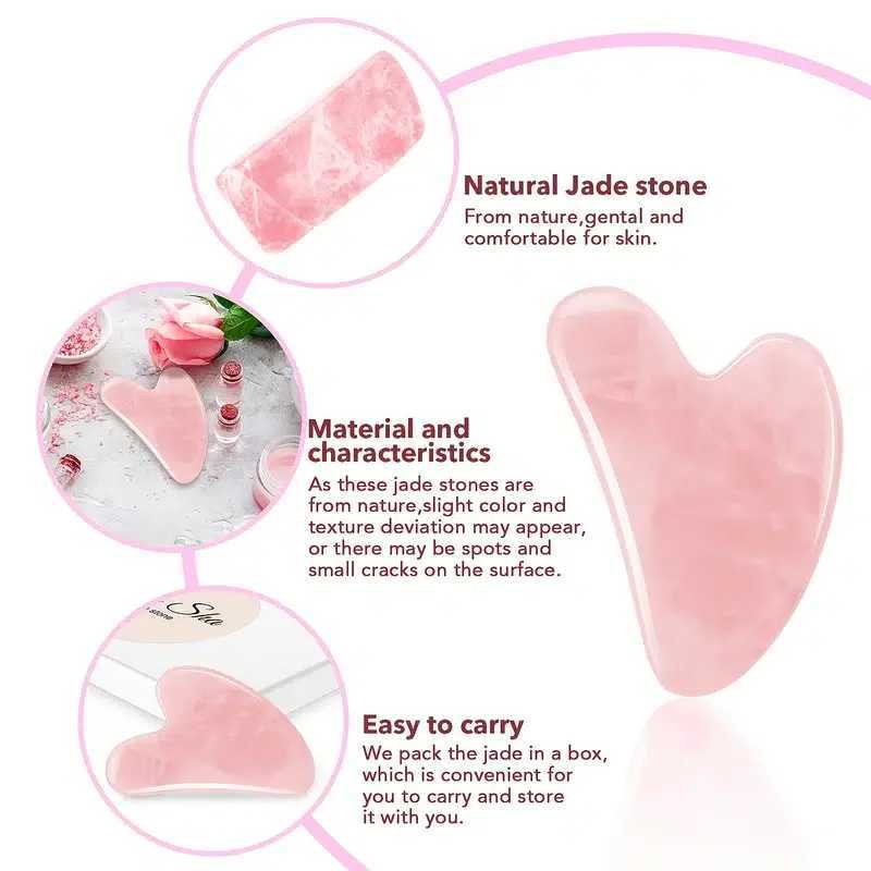 Natural Stone GuaSha Jade Facial Beauty Scraping Massage Tools Firm Skin Care Face Gua Sha SPA Physical Therapy Gue Che Roller CL240825