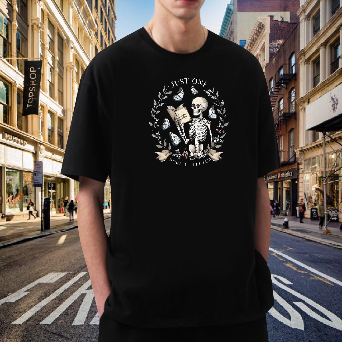 TOP Quality T Shirts Men 230g Cotton skull Summer Casual Customized Print Breathable Short Sleeve Men Tops Tees Fashion New Clothings