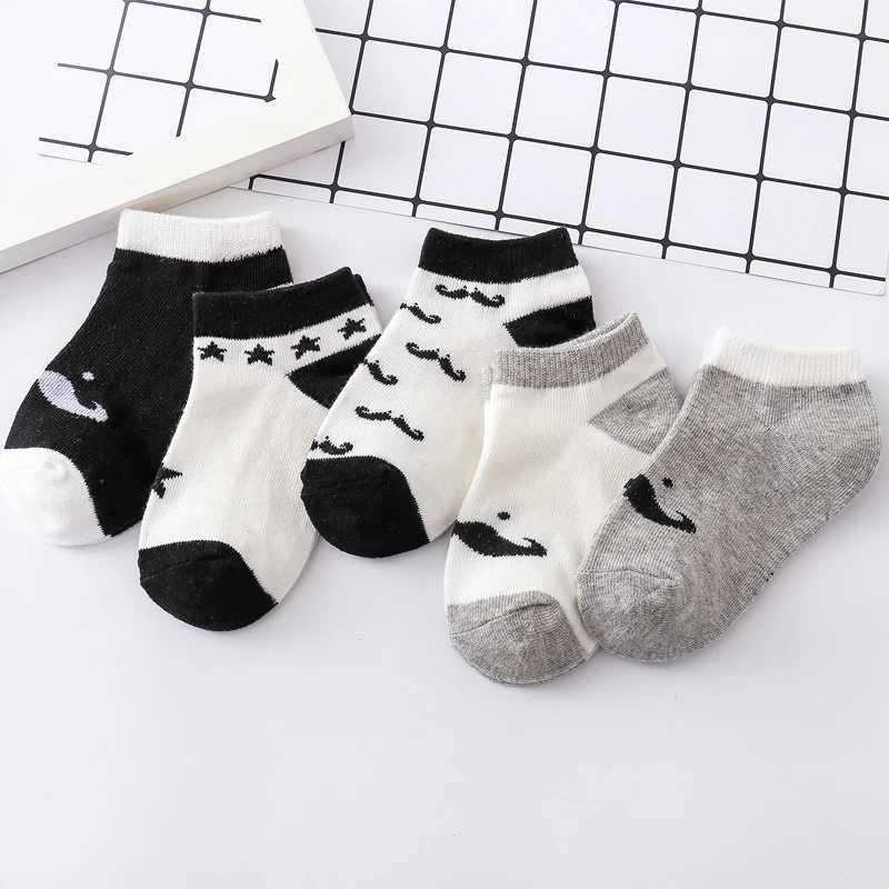 Childrens Socks Summer Thin Boys Cartoon Cotton Socks 1-6 Year Old Childrens Sports Sweat-absorbing and Breathable Socks CL240824