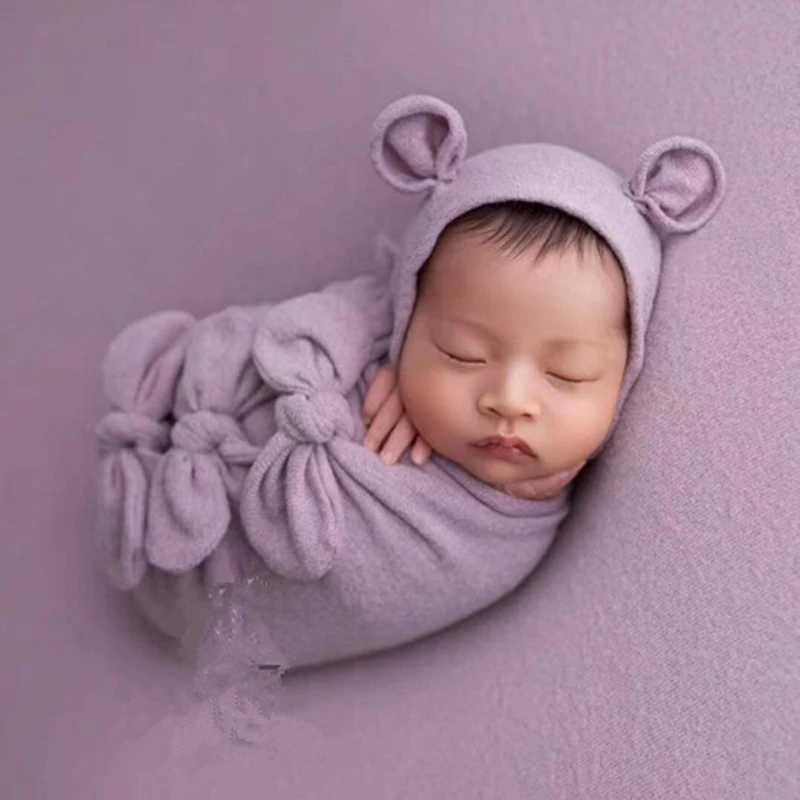 Newborn Soft Sleeping Bag Pillow Bow-knot Wraps Blanket Photography Props Hundred Days Photo Props M240824