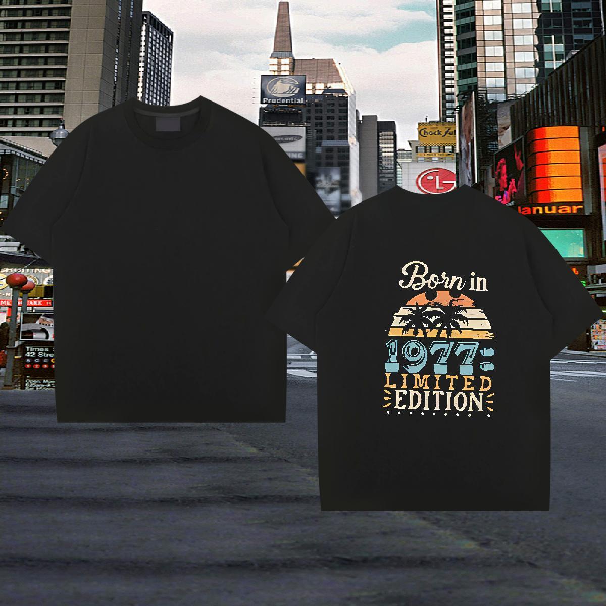 Loose T-Shirts for Men 230g Cotton letter Street Custom Printed Pure Cotton Tshirt for Man Woman Casual New Tshirts