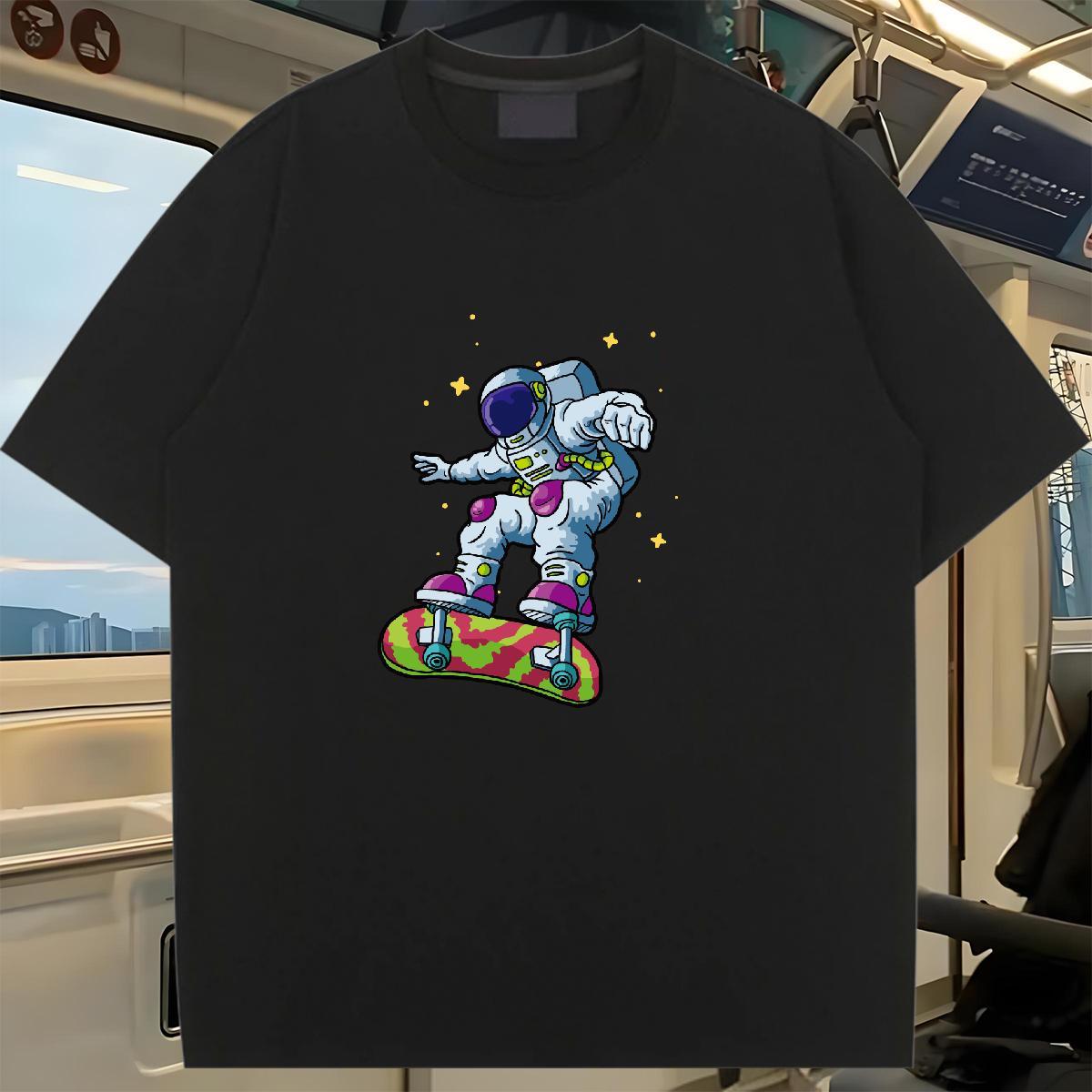 Wholesale Lady T shirt 230g Cotton universe Sports Casual T-Shirts Breathable Short Sleeve DIY Printed Polos