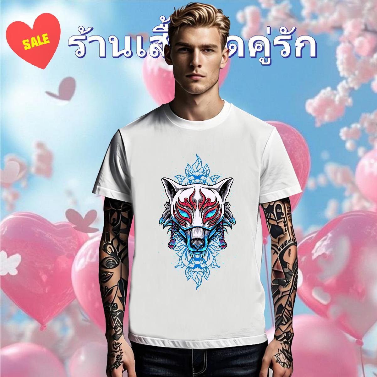2024 Designer Tshirt for Man Woman wolf Anime Printing Street 230g Pure Cotton Tees Crew Neck Comfortable T Shirt For Man Customized