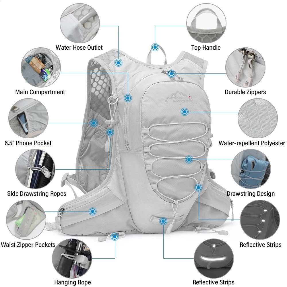 12L bicycle moisturizing backpack lightweight cycling vest outdoor running camping mountain equipment 240823