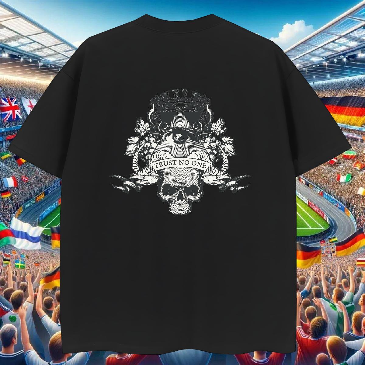 Brand Man T Shirts 230g Cotton skull Hip Hop Custom Cartoon Breathable Short Sleeve Men Tops Tees Free Shipping Polos