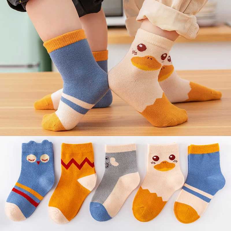 5Pairs Baby Socks Newborn Baby Boy Cute Short Sock 0-1-3-10Y Kids Cotton Toddler Cartoon Soft Childrens Sports Socks for Girls CL240824