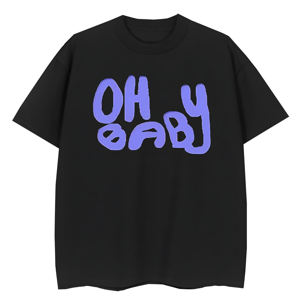 TOP Quality T Shirts Men 230g Pure Cotton letter Home Outdoor Black Oversized Crew Neck Men Clothes T-Shirt 2024 Tops Shirt