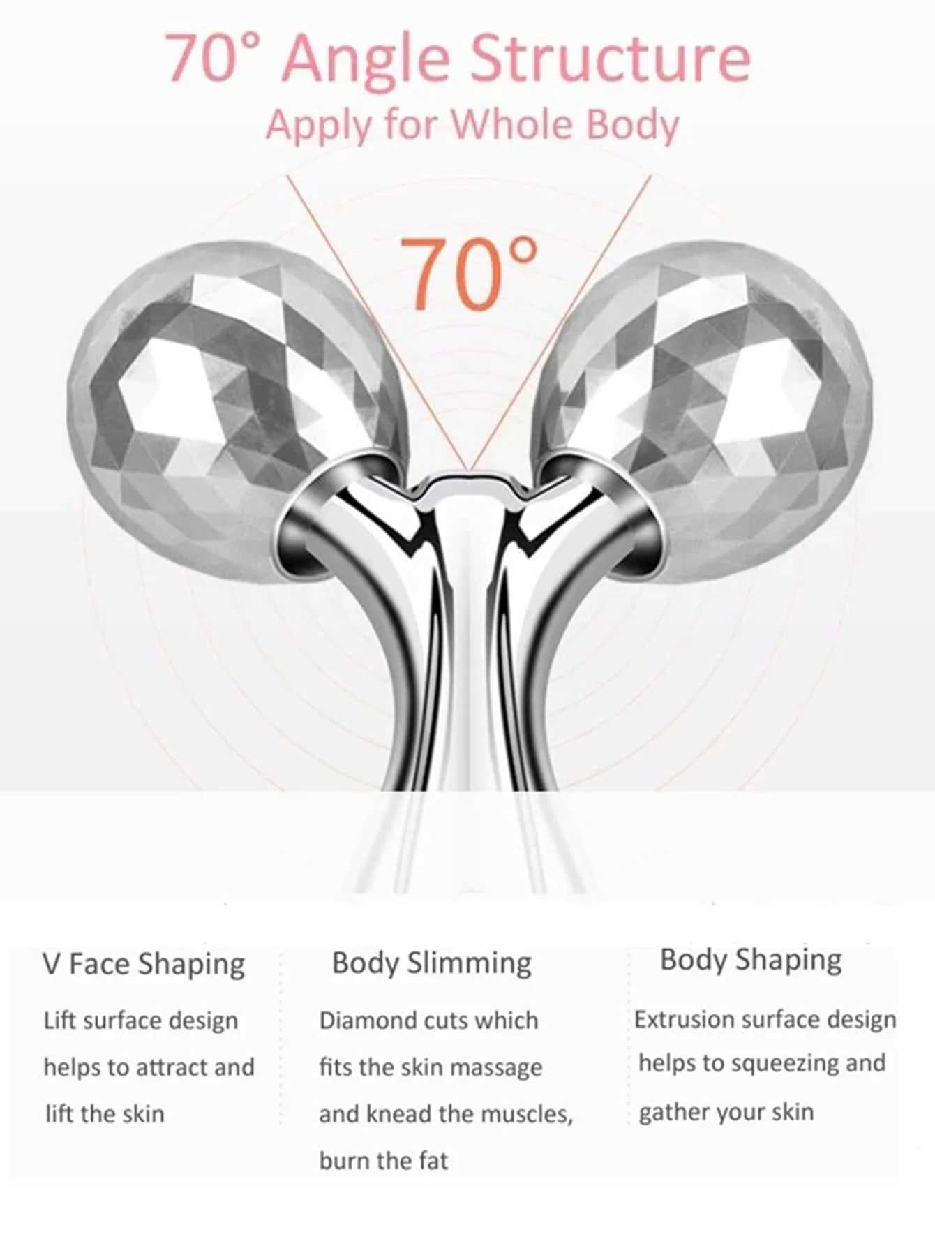 Face Rolling Massager Facial Lift 3D Manual Roller Massager Y Shape 360 Rotating Wrinkle Remover Body Massager Skin Care Tools CL240825