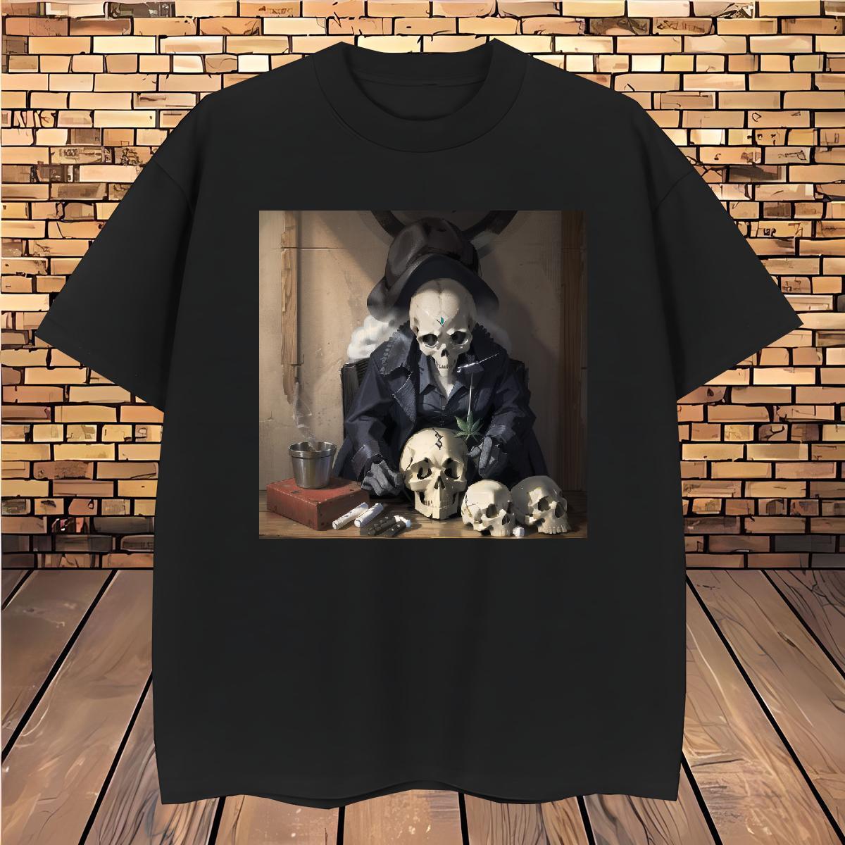 Popular T-Shirts 100% Cotton 230g skull Sport Plus Size Cartoon Short Sleeve Soft Men Tshirts New Arrival Clothings