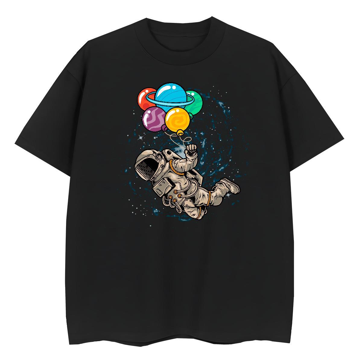 Comfortable Women Tshirts 230g 100% Cotton cosmonaut Daily Outfit Womens T Shirts Short sleeve Soft Graphic Clothings