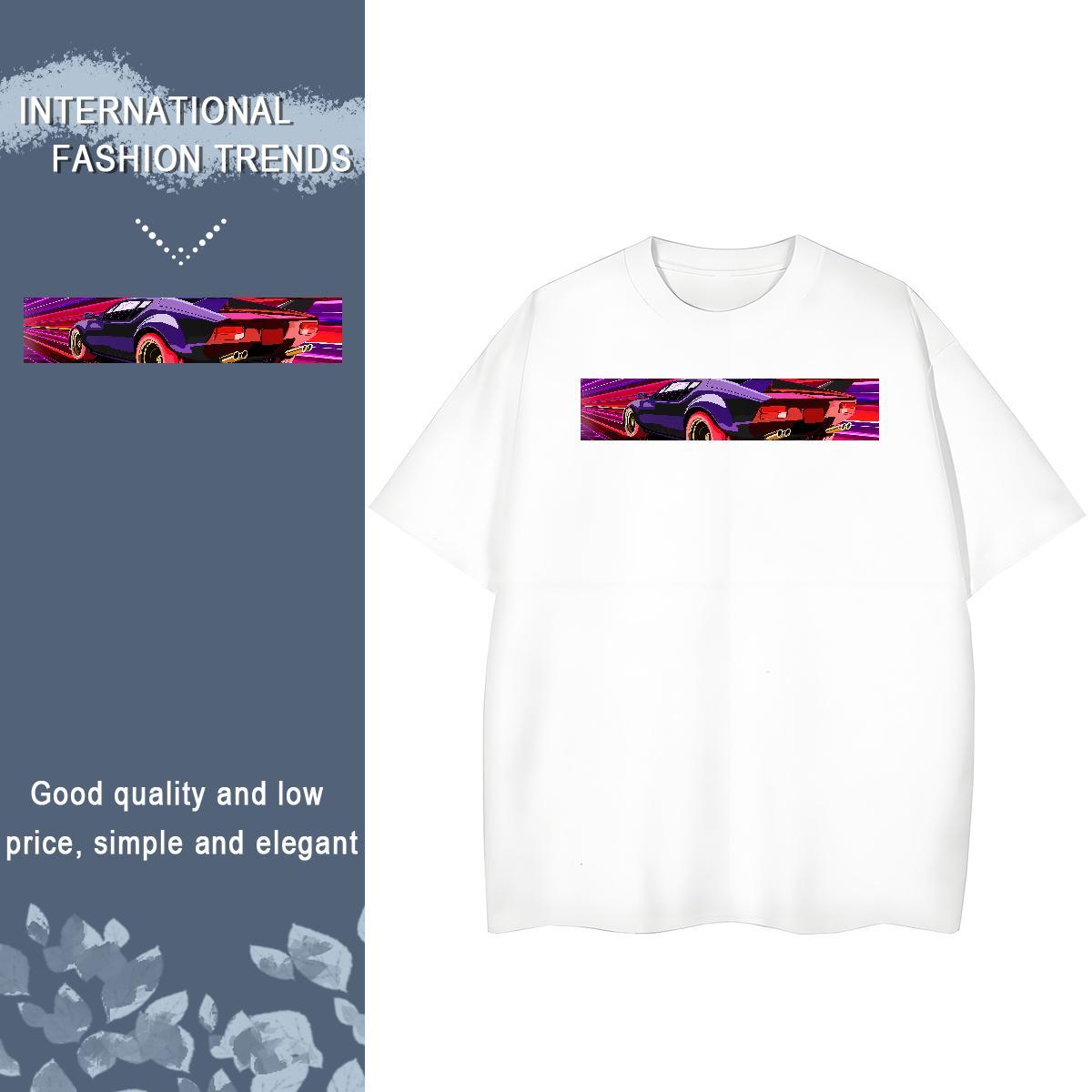 Brand T Shirt For Man 230g Pure Cotton car Daily Outfit Custom Printing Breathable Crew Neck Men Tees 2024 New Polos