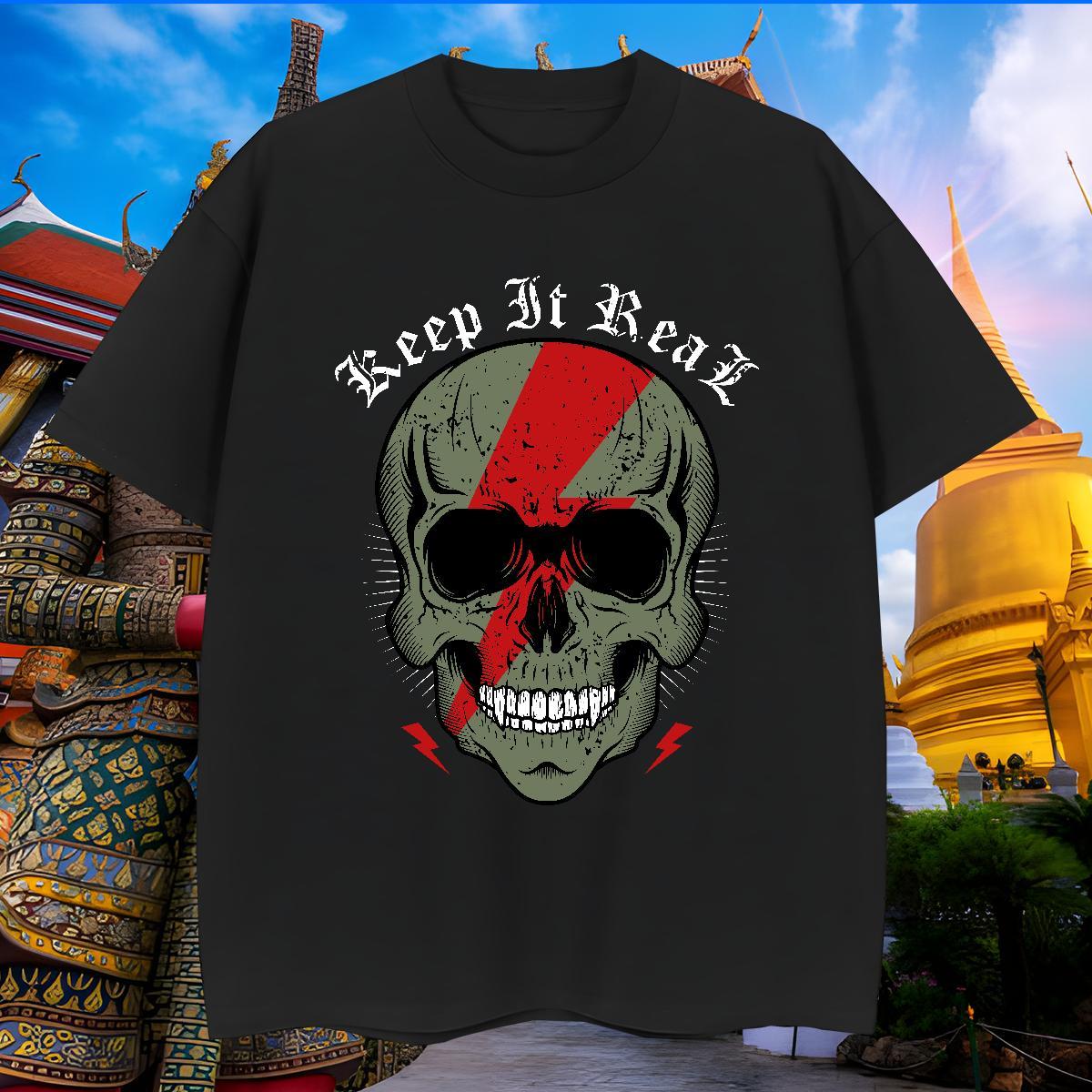 Cool Man T Shirts 100% Cotton 230g skull Daily Wear Custom Printing Breathable Crew Neck Couples T Shirts Classic Clothes