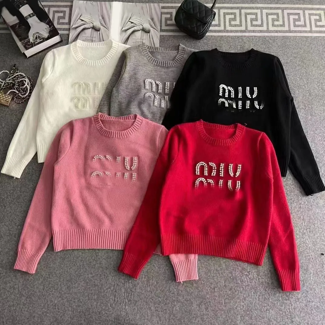 Designer womens sweaters Round neck knitting jacket fashion Pullover High End Jacquard sweater pure cotton Autumn winter letter knitwear high quality coats