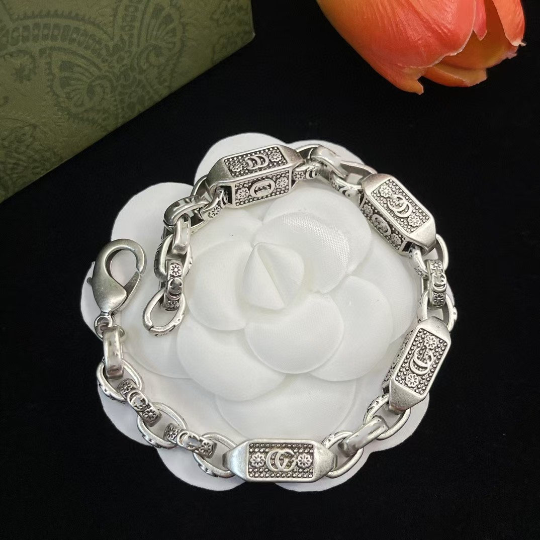 925 Sterling Silver Bracelet Unisex Designer Bracelets Luxury Cool Boy G Fashion Mens Women Men Chain Gift Couple Bracelets