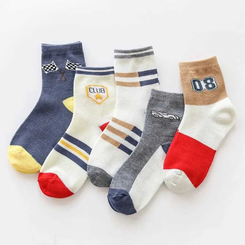 5 Pairs Per Lot Kids Socks Autumn Winter Children Cotton Cartoon Baby Girls Boys Fashion Socks 1 2 3 4 5 6 7 8 9 Years CL240824
