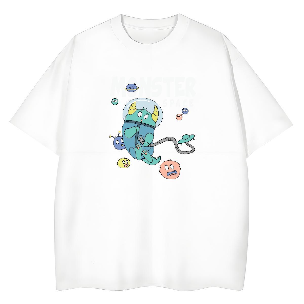 High quality Womens Tshirts 230g Pure Cotton USA Summer Casual T-Shirts for Women Crew Neck Anime Print Top Shirts