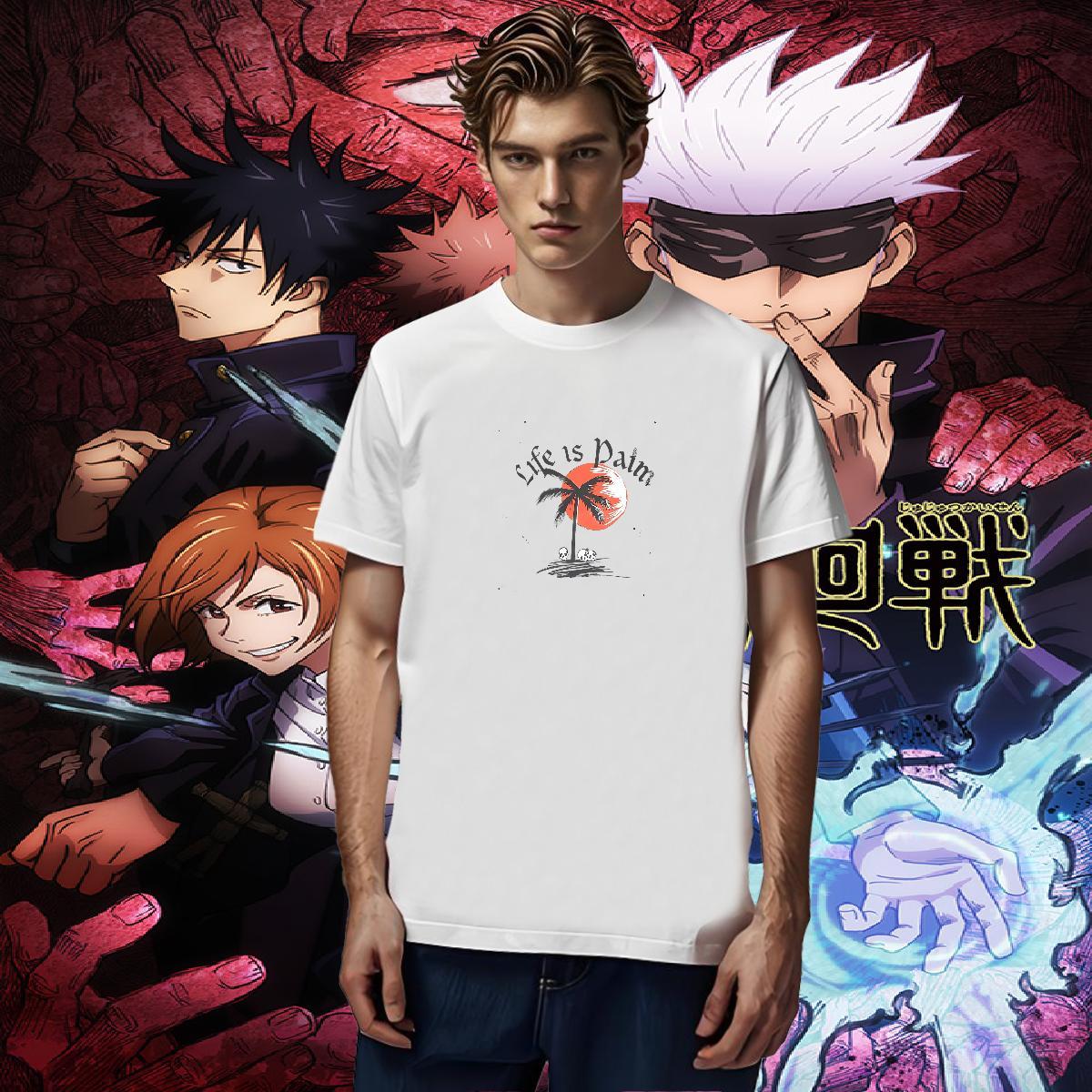 Popular T Shirts Men 100% Cotton 230g skull Street wear Hip Hop DIY Printed Breathable Short Sleeve Men Clothes T-Shirt New Tshirts