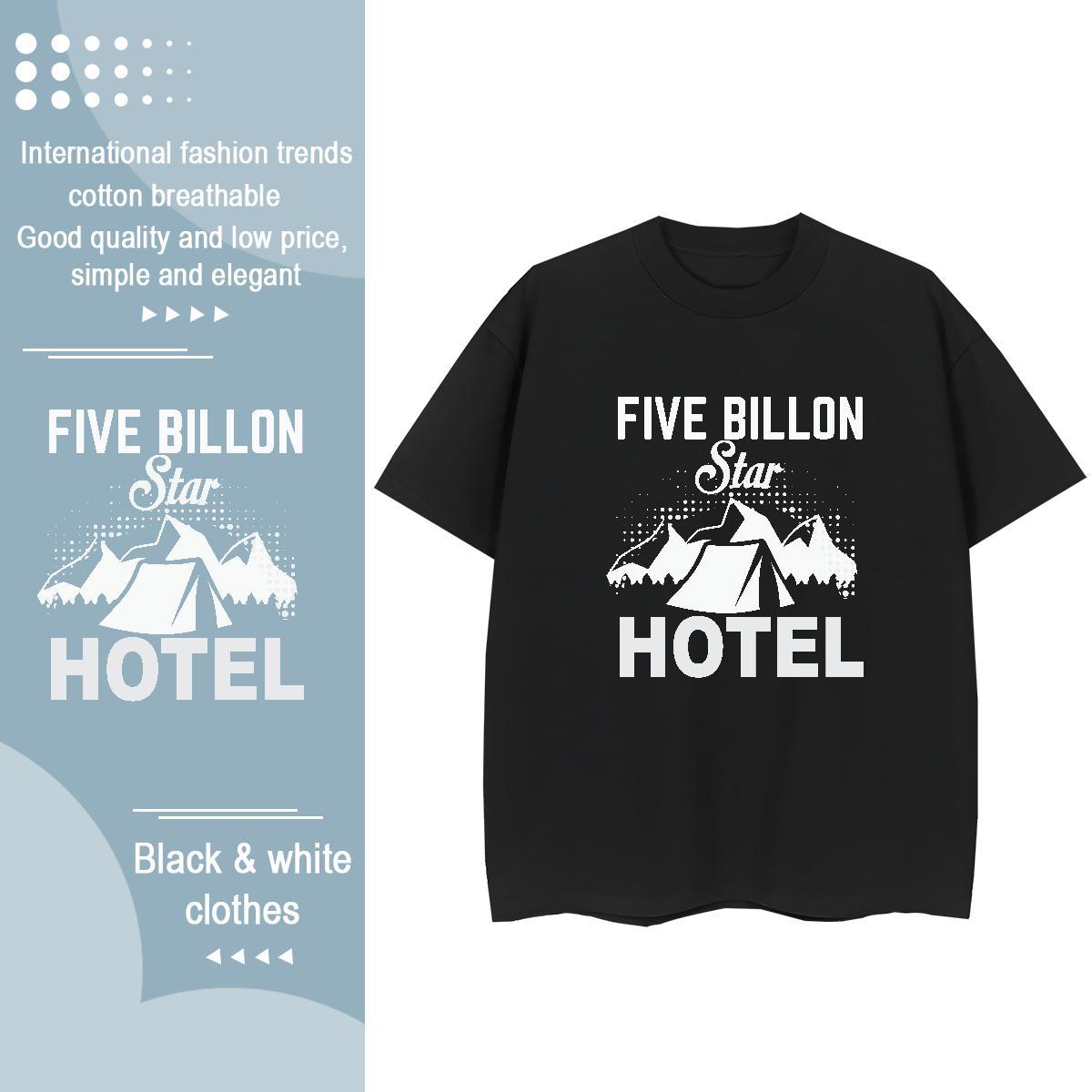 Brand Lady T shirt 230g Pure Cotton five billon Star Casual Sport T-Shirts Breathable Short Sleeve Custom Printed Polos
