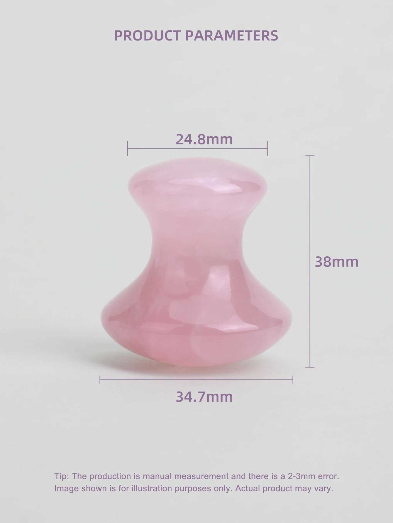 1PC Natural Rose Quartz Mushroom Shape Face Massager Jade Facial Roller Beauty Massage Eye Neck Health Skin Care Guasha Spa Tool CL240824