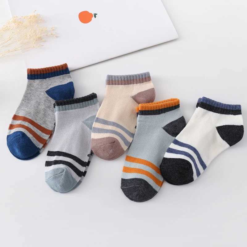Spring and Summer Boys Short Socks Thin Childrens Sports Socks Kids Boat Socks Baby Sweat-absorbing Socks CL240824