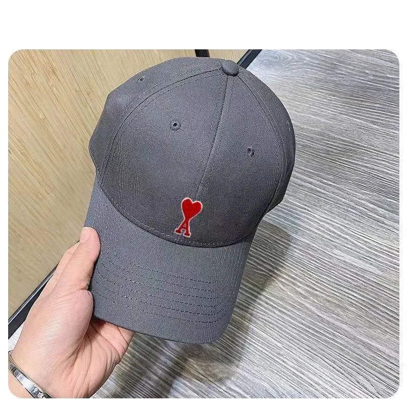 A Baseball Hat Spring Summer Little Peach Heart Embroidered Baseball Hat Paris Simple And Trendy Love Couple Sunshade Duck Tongue Hat