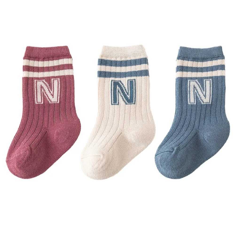 3pairs/lot 0-5Y Infant Baby Knee-Sock Babies Socks For Boy Cotton Letter Cute Newborn Boy Crew Sock Baby Boy Clothes Accessories CL240824