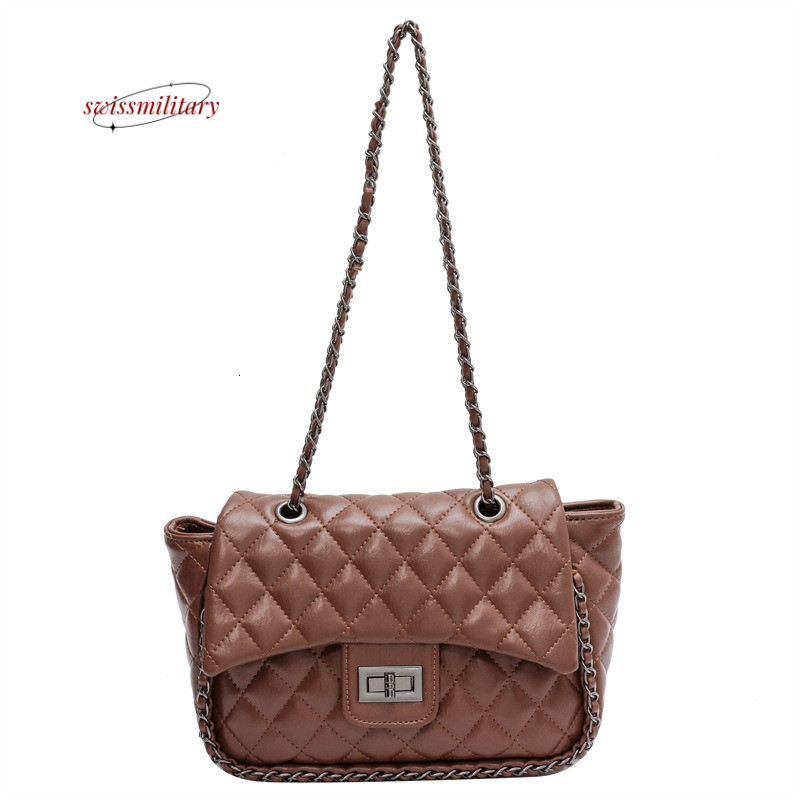 Swissmilitary Large capacity shoulder is popular this year, with high-end texture and fashionable diamond grid underarm bag. Tongqin crossbody bag #42