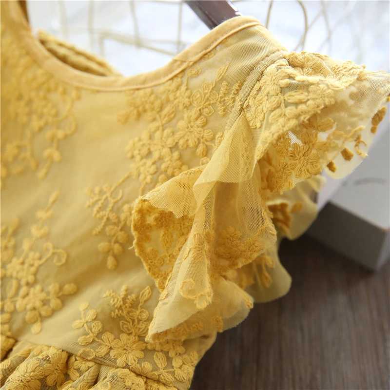 Lace baby summer sleeveless 3-8-year-old childrens casual clothing school clothing party childrens dress W240823