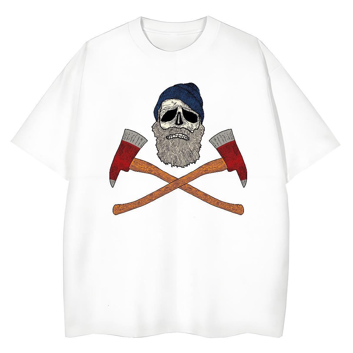 Designer Mens T Shirts 230g Cotton skull Casual Beach Customized Breathable Crew Neck Tshirt for Man Woman Fashion Designer Tops Tees