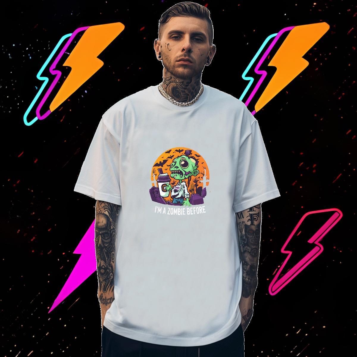 Cool Men T Shirts 230g 100% Cotton skull Street Plus Size Custom Breathable Crew Neck Men Tops Tees New Arrival Tops Shirt