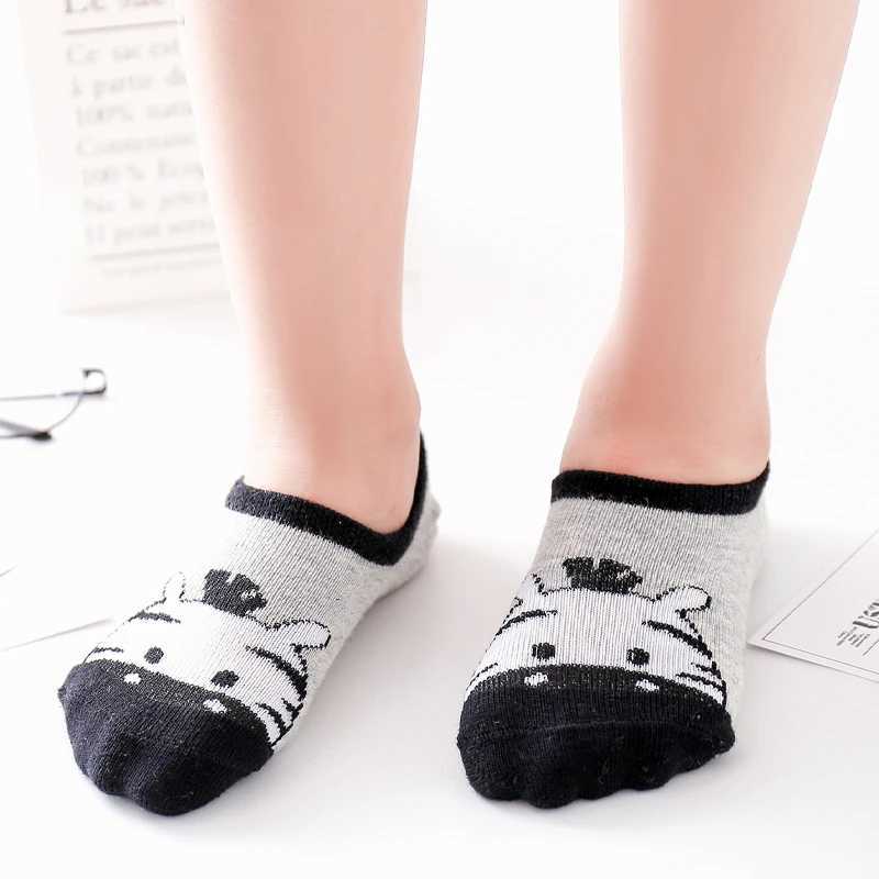 Childrens Sock Cotton Thin Cartoon Small Donkey Ship Socks Boy Baby Socks Short Cute Animal Print Sock 5pair CL240824