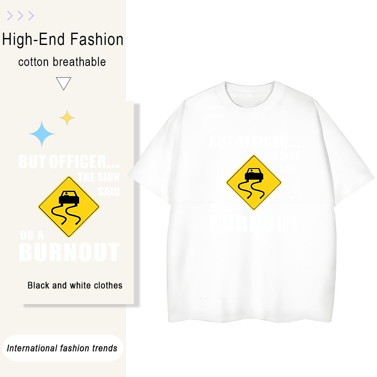 Comfortable T-Shirts for Men 230g 100% Cotton letter Outdoor Floral Print Breathable Crew Neck Couples T Shirts Brand Clothings