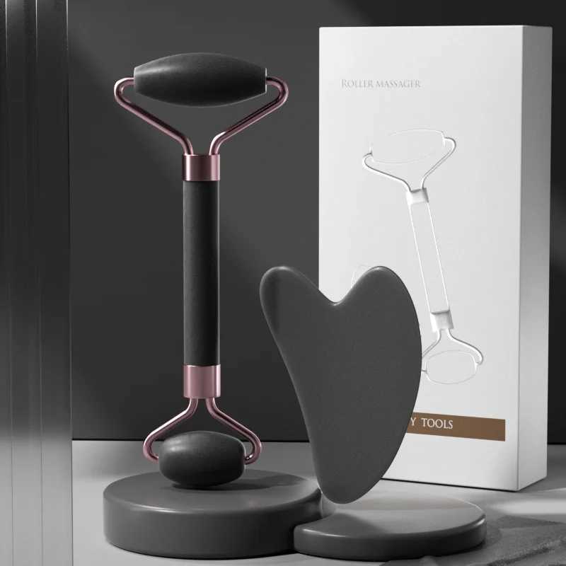 2Pcs Face Massager Roller Guasha Board Resin Scraper Wrinkle Remover Massage Roller for Facial Lifting Body Slim Skin Care Tools CL240824