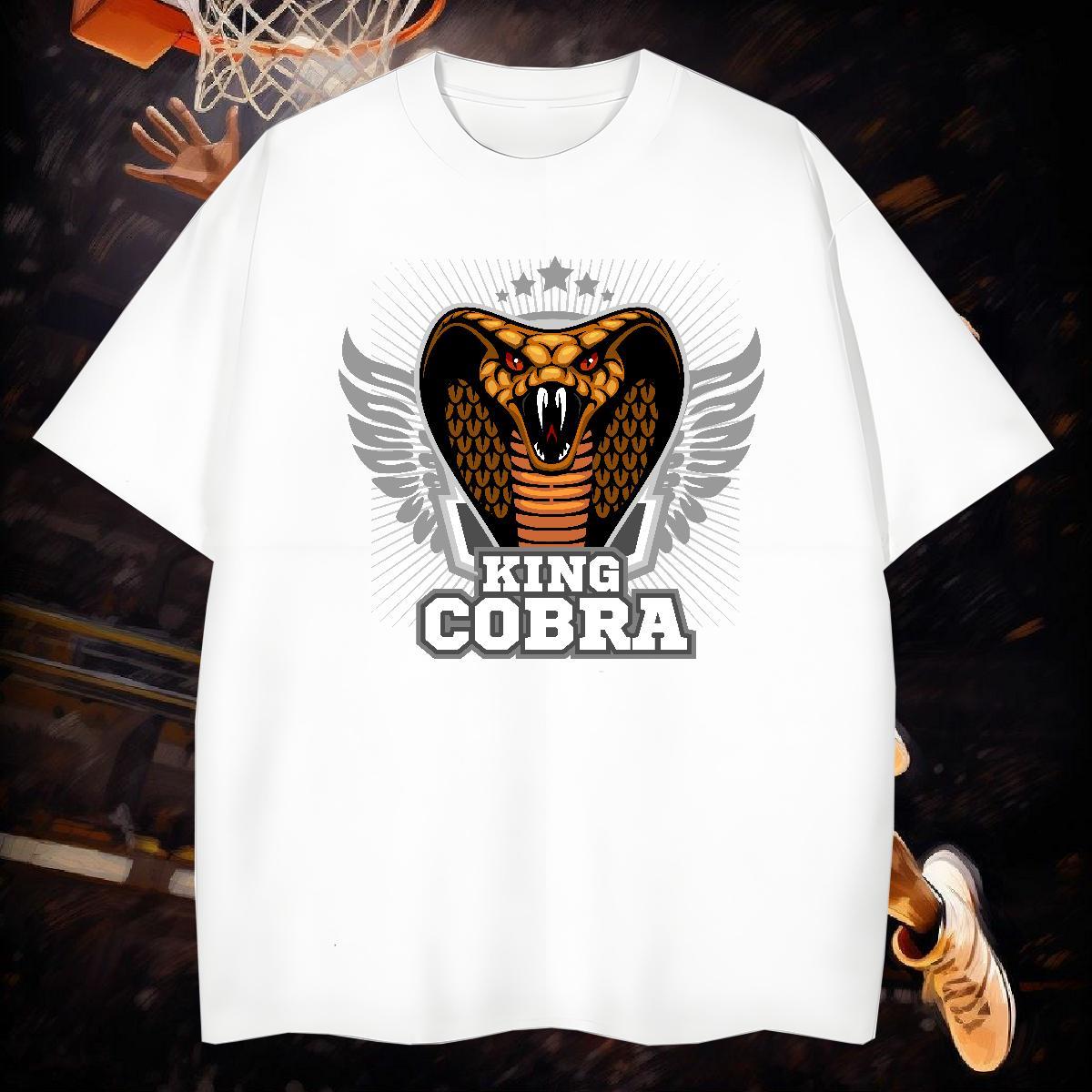 Free Shipping Couples T Shirts cobra Street 230g Cotton Tops Breathable Short Sleeve Comfortable Man T Shirts Custom Printing