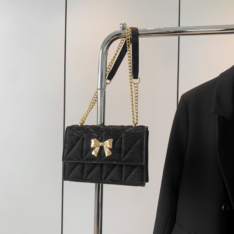 Women's new diamond grid chain small square bag versatile single shoulder crossbody bag