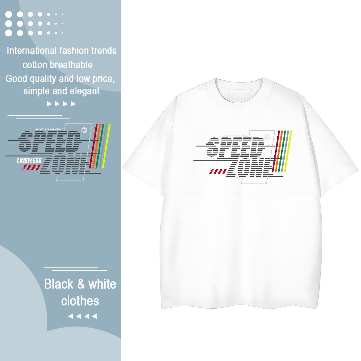 Brand Tshirt for Man Woman 230g Cotton letter Daily Outfit T-Shirts for Women Comfortable Custom Printing Top Shirts