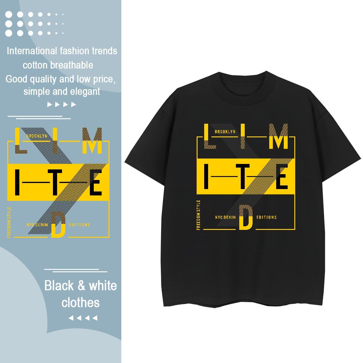 Wholesale T Shirt For Man 230g 100% Cotton letter Sport Graphic Crew Neck Men Tshirts Factory Direct Tee Shirt